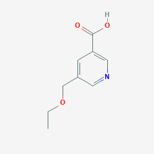 5-(Ethoxymethyl)nicotinic acid chemical structure (CAS 1890951-73-1)