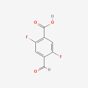 2,5-Difluoro-4-formylbenzoic acid chemical structure (CAS 1890953-67-9)