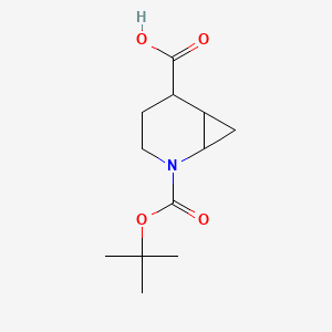 2-(tert-Butoxycarbonyl)-2-azabicyclo[4.1.0]heptane-5-carboxylic acid chemical structure (CAS 1891128-35-0)