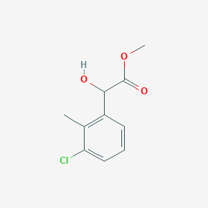Methyl 2-(3-chloro-2-methylphenyl)-2-hydroxyacetate chemical structure (CAS 1891181-95-5)