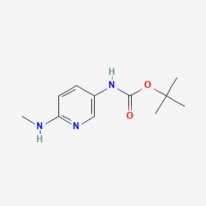 tert-Butyl (6-(methylamino)pyridin-3-yl)carbamate chemical structure (CAS 1891365-48-2)