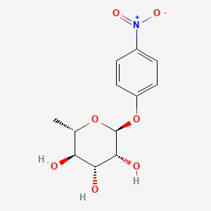 (2S,3R,4R,5R,6S)-2-Methyl-6-(4-nitrophenoxy)tetrahydro-2H-pyran-3,4,5-triol chemical structure (CAS 18918-31-5)