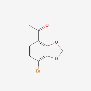 1-(7-Bromobenzo[d][1,3]dioxol-4-yl)ethan-1-one chemical structure (CAS 1892297-27-6)