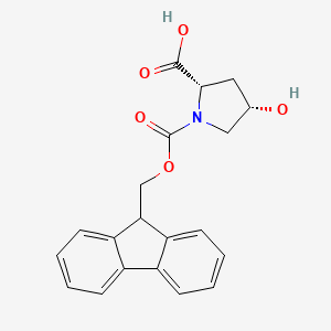 (2S,4S)-1-(((9H-Fluoren-9-yl)methoxy)carbonyl)-4-hydroxypyrrolidine-2-carboxylic acid chemical structure (CAS 189249-10-3)