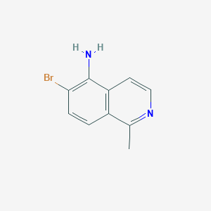 6-Bromo-1-methylisoquinolin-5-amine chemical structure (CAS 1892727-51-3)