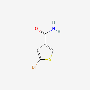 5-Bromothiophene-3-carboxamide chemical structure (CAS 189329-94-0)