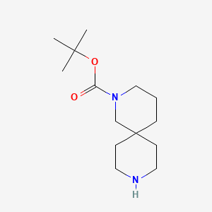 tert-Butyl 2,9-diazaspiro[5.5]undecane-2-carboxylate chemical structure (CAS 189333-03-7)
