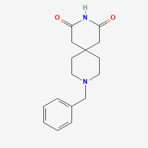 9-Benzyl-3,9-diazaspiro[5.5]undecane-2,4-dione chemical structure (CAS 189333-48-0)