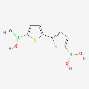 [2,2'-Bithiophene]-5,5'-diyldiboronic acid chemical structure (CAS 189358-30-3)