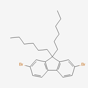 2,7-Dibromo-9,9-dihexyl-9H-fluorene chemical structure (CAS 189367-54-2)