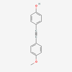 4-(2-(4-Methoxyphenyl)ethynyl)phenol chemical structure (CAS 18938-18-6)