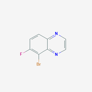 5-Bromo-6-fluoroquinoxaline chemical structure (CAS 1893896-09-7)