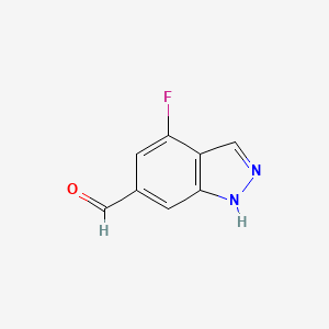 4-Fluoro-1H-indazole-6-carbaldehyde chemical structure (CAS 1893909-76-6)