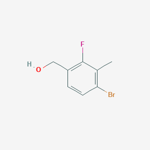 (4-Bromo-2-fluoro-3-methylphenyl)methanol chemical structure (CAS 1894884-49-1)