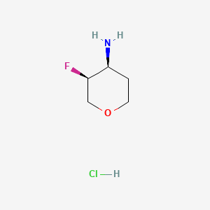 (3S,4S)-3-Fluorotetrahydro-2H-pyran-4-amine hydrochloride chemical structure (CAS 1895912-87-4)