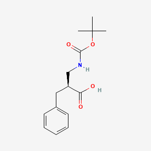 (S)-2-Benzyl-3-((tert-butoxycarbonyl)amino)propanoic acid chemical structure (CAS 189619-55-4)