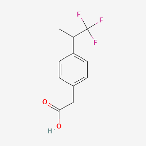 2-(4-(1,1,1-Trifluoropropan-2-yl)phenyl)acetic acid chemical structure (CAS 1896617-19-8)