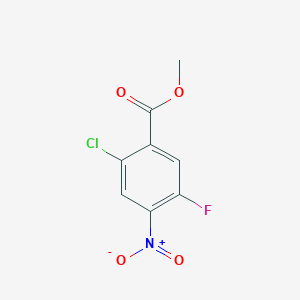 Methyl 2-chloro-5-fluoro-4-nitrobenzoate chemical structure (CAS 1897500-78-5)