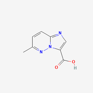 6-Methylimidazo[1,2-b]pyridazine-3-carboxylic acid chemical structure (CAS 1897659-49-2)