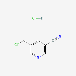 5-(Chloromethyl)nicotinonitrile hydrochloride chemical structure (CAS 189936-27-4)