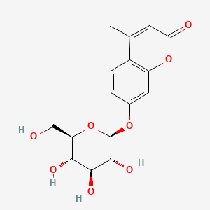 4-Methyl-7-(((2S,3R,4S,5S,6R)-3,4,5-trihydroxy-6-(hydroxymethyl)tetrahydro-2H-pyran-2-yl)oxy)-2H-chromen-2-one chemical structure (CAS 18997-57-4)