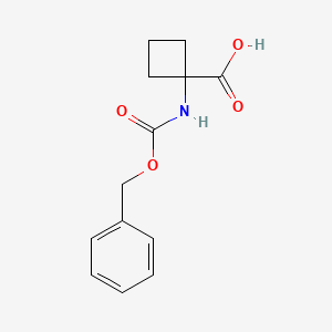 1-(((Benzyloxy)carbonyl)amino)cyclobutanecarboxylic acid chemical structure (CAS 190004-53-6)