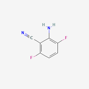 2-Amino-3,6-difluorobenzonitrile chemical structure (CAS 190011-81-5)