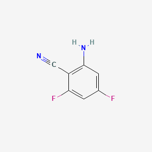 2-Amino-4,6-difluorobenzonitrile chemical structure (CAS 190011-84-8)