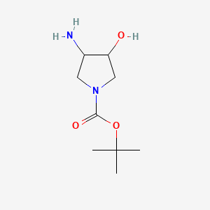 tert-Butyl 3-amino-4-hydroxypyrrolidine-1-carboxylate chemical structure (CAS 190141-99-2)
