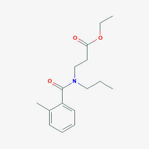 Ethyl 3-(2-methyl-N-propylbenzamido)propanoate chemical structure (CAS 1901793-59-6)