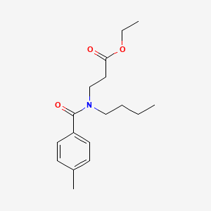 Ethyl 3-(N-butyl-4-methylbenzamido)propanoate chemical structure (CAS 1901823-14-0)