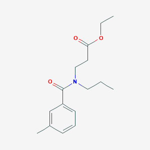 Ethyl 3-(3-methyl-N-propylbenzamido)propanoate chemical structure (CAS 1901944-93-1)