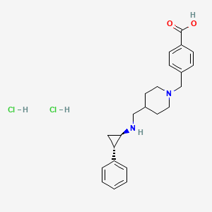 4-((4-((((1R,2S)-2-Phenylcyclopropyl)amino)methyl)piperidin-1-yl)methyl)benzoic acid dihydrochloride chemical structure (CAS 1902123-72-1)