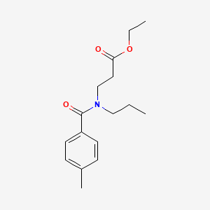 Ethyl 3-(4-methyl-N-propylbenzamido)propanoate chemical structure (CAS 1902708-44-4)