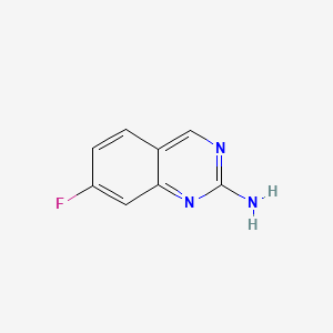 7-Fluoroquinazolin-2-amine chemical structure (CAS 190274-01-2)