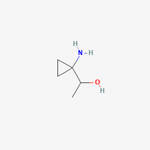 1-(1-Aminocyclopropyl)ethan-1-ol chemical structure (CAS 1903318-44-4)