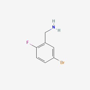 (5-Bromo-2-fluorophenyl)methanamine chemical structure (CAS 190656-34-9)