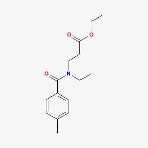 Ethyl 3-(N-ethyl-4-methylbenzamido)propanoate chemical structure (CAS 1907052-48-5)