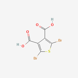 2,5-Dibromothiophene-3,4-dicarboxylic acid chemical structure (CAS 190723-12-7)