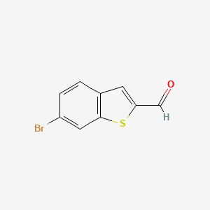6-Bromobenzo[b]thiophene-2-carbaldehyde chemical structure (CAS 19075-45-7)