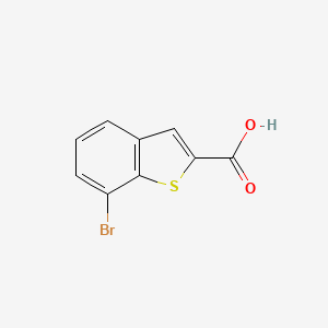7-Bromobenzo[b]thiophene-2-carboxylic acid chemical structure (CAS 19075-59-3)