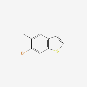 6-Bromo-5-methylbenzo[b]thiophene chemical structure (CAS 19076-22-3)