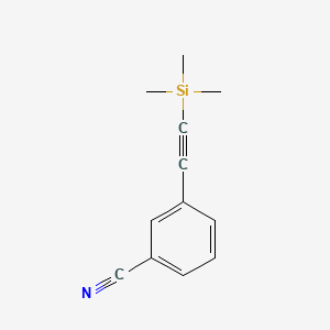 3-((Trimethylsilyl)ethynyl)benzonitrile chemical structure (CAS 190771-22-3)