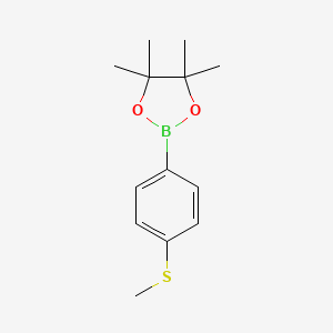 4,4,5,5-Tetramethyl-2-(4-(methylthio)phenyl)-1,3,2-dioxaborolane chemical structure (CAS 190788-58-0)