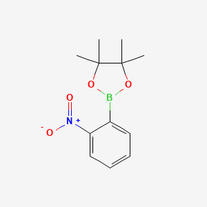 4,4,5,5-Tetramethyl-2-(2-nitrophenyl)-1,3,2-dioxaborolane chemical structure (CAS 190788-59-1)