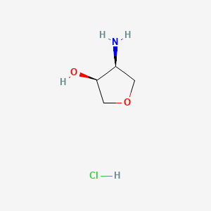 (3S,4S)-4-Aminotetrahydrofuran-3-ol hydrochloride chemical structure (CAS 190792-73-5)