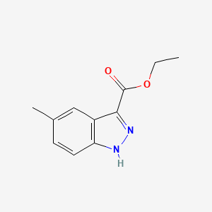 Ethyl 5-methyl-1H-indazole-3-carboxylate chemical structure (CAS 1908-01-6)