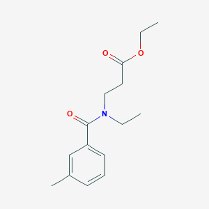Ethyl 3-(N-ethyl-3-methylbenzamido)propanoate chemical structure (CAS 1908259-42-6)