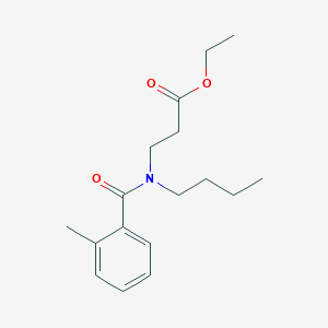 Ethyl 3-(N-butyl-2-methylbenzamido)propanoate chemical structure (CAS 1908264-41-4)