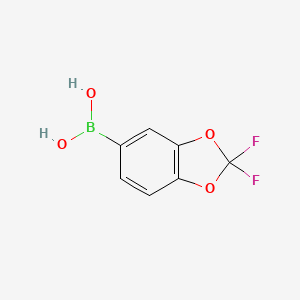(2,2-Difluorobenzo[d][1,3]dioxol-5-yl)boronic acid chemical structure (CAS 190903-71-0)